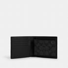 Coach 3 In 1 Wallet In Signature Canvas With Varsity Stripe Charcoal Denim Chalk
