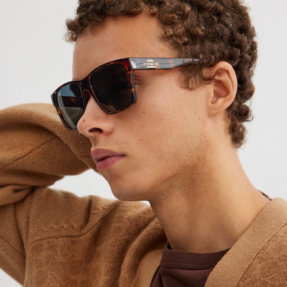 Coach Square Sunglasses Dark Tortoise
