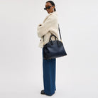 Coach Soft Empire Carryall Bag 40 Brass Dark Navy