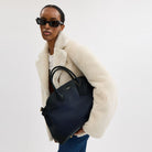 Coach Soft Empire Carryall Bag 40 Brass Dark Navy