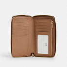 Coach Medium Id Zip Wallet In Signature Canvas Gold Tan Brown