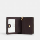 Coach Snap Wallet In Signature Canvas Gold Tan Brown