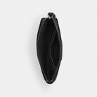 Coach Corner Zip Wristlet In Signature Canvas With Stripe Gunmetal Charcoal Black