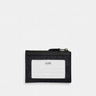 Coach Mini Skinny Id Case In Signature Canvas Gunmetal Charcoal Black