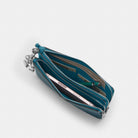 Coach Double Zip Wallet In Signature Canvas Silver Aquamarine