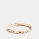 Coach Signature Hinged Bangle Rose Gold