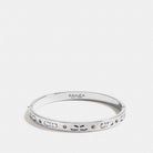 Coach Signature Hinged Bangle Silver