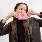 Coach Tabby Wallet Brass Flower Pink