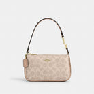 Coach Nolita 19 In Blocked Signature Canvas Gold Sand Tan