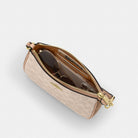 Coach Nolita 19 In Blocked Signature Canvas Gold Sand Tan