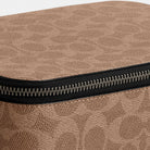 Coach Tech Organizer In Colorblock Signature Canvas Gunmetal Khaki Black