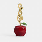 Coach Apple Bag Charm Brass Multi