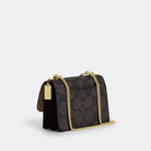 Coach Klare Crossbody Bag In Blocked Signature Canvas Gold Walnut Tan