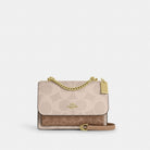 Coach Klare Crossbody Bag In Blocked Signature Canvas Gold Sand Tan