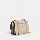 Coach Klare Crossbody Bag In Blocked Signature Canvas Gold Sand Tan