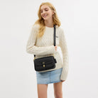 Coach Hadley Shoulder Bag Gold Black