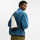 Coach Dominic Sling Pack In Signature Canvas Gunmetal Chalk Black