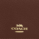 Coach Card Holder Wallet In Signature Canvas Gold Tan Brown