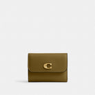 Coach Essential Card Holder Wallet Brass Muted Olive