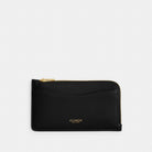 Coach New York Zip Card Case Brass Black