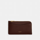 Coach New York Zip Card Case Brass Maple