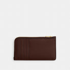 Coach New York Zip Card Case Brass Maple