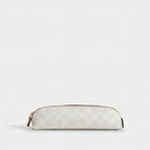 Coach Pencil Case In Signature Canvas Gold White Chalk