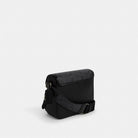 Coach Sullivan Flap Crossbody Bag In Signature Canvas Gunmetal Charcoal Black