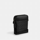 Coach Houston Flight Bag In Signature Canvas Gunmetal Charcoal Black