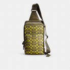 Coach Restored Gotham Pack In Signature Leather Army Green Key Lime