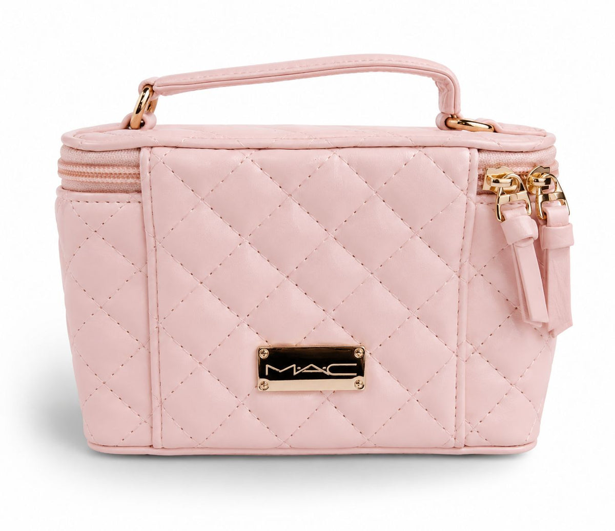 MAC Cosmetics Quilted Makeup Case / Vanity Bag.