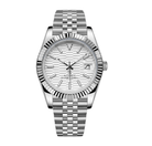 Seiko Mod Datejust Silver White