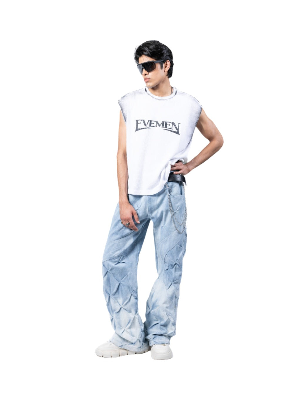 EVEMEN DIAMOND DENIM - WASHED BLU