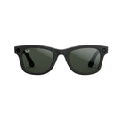 Black wayfarer sunglasses with dark lenses, classic streetwear eyewear style