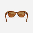 Brown acetate streetwear sunglasses with brown tinted lenses, shown on white background