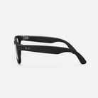 Black Ray-Ban Wayfarer sunglasses side view with logo, modern streetwear accessory