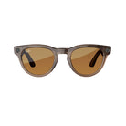 Brown tinted sunglasses with transparent brown frame, round lenses, streetwear accessory