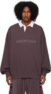 ESSENTIALS PLUM PULLOVER POLO - dawntown