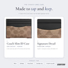 What's inside — Coach Slim Id Card Case In Signature Canvas 'Tan & Black'