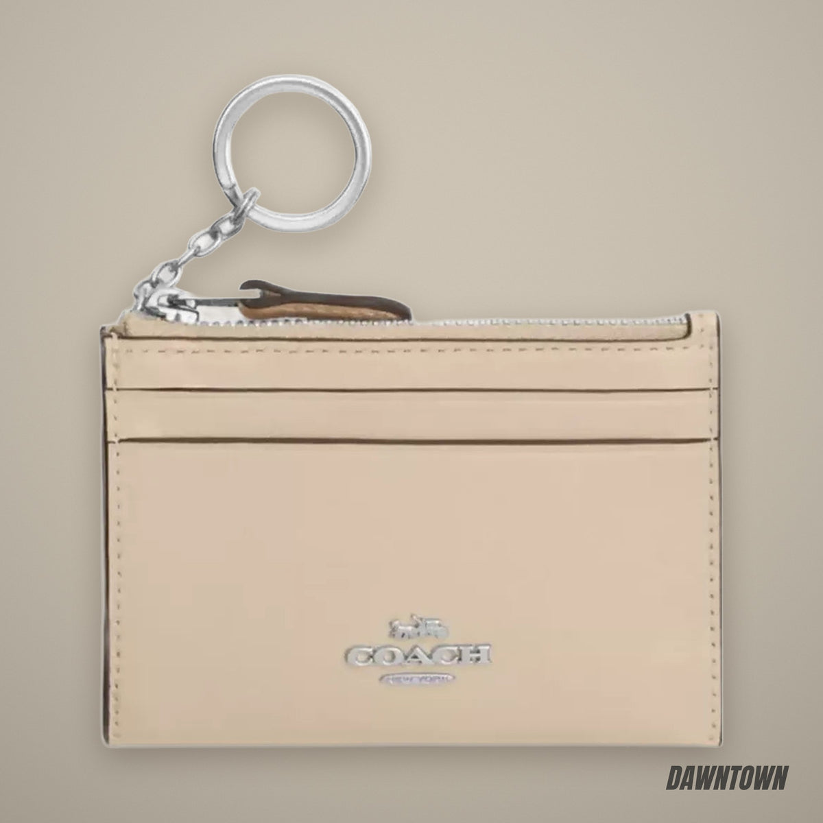 Coach Mini Skinny Id Case in Silver Ivory