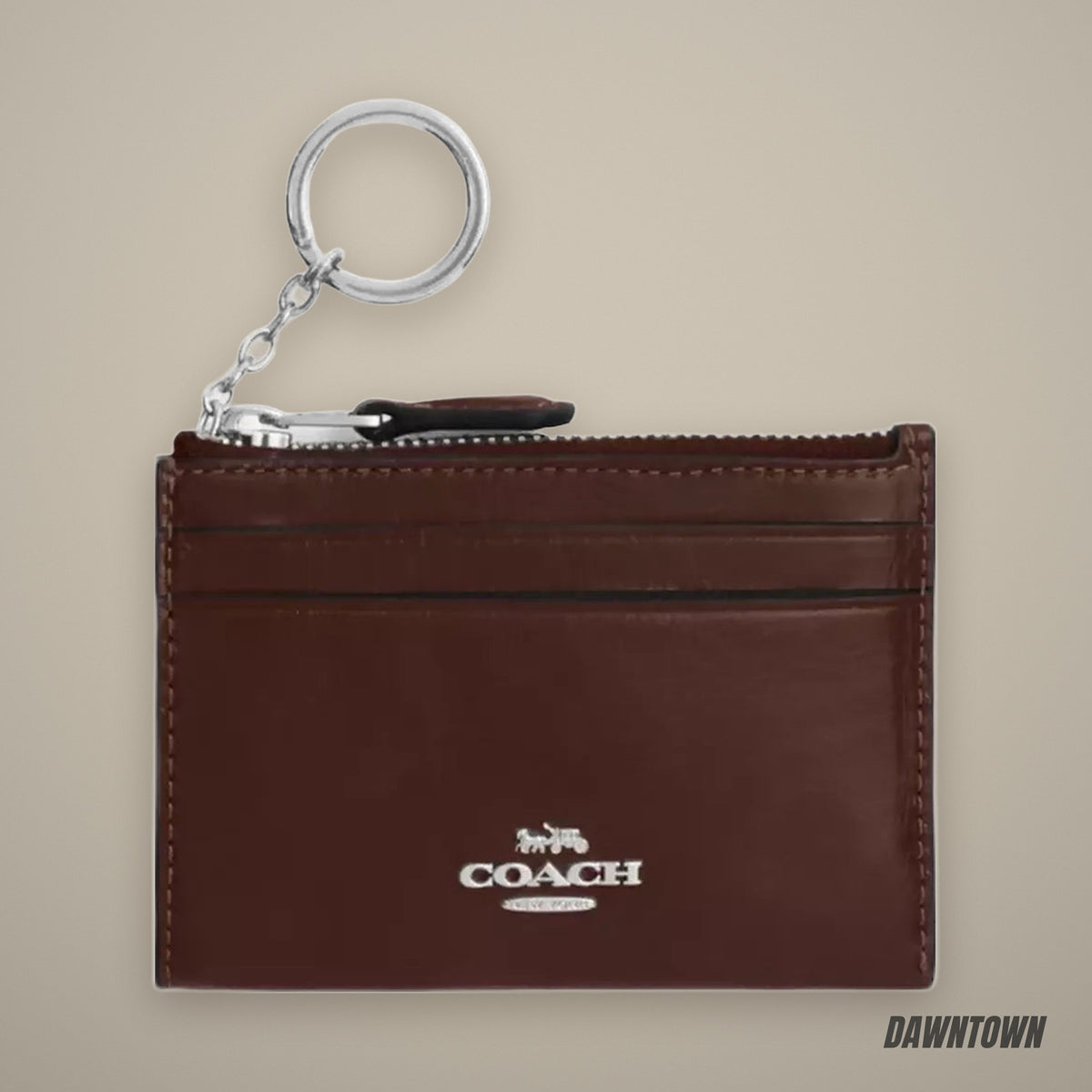 Coach Mini Skinny Id Case in Silver Maple