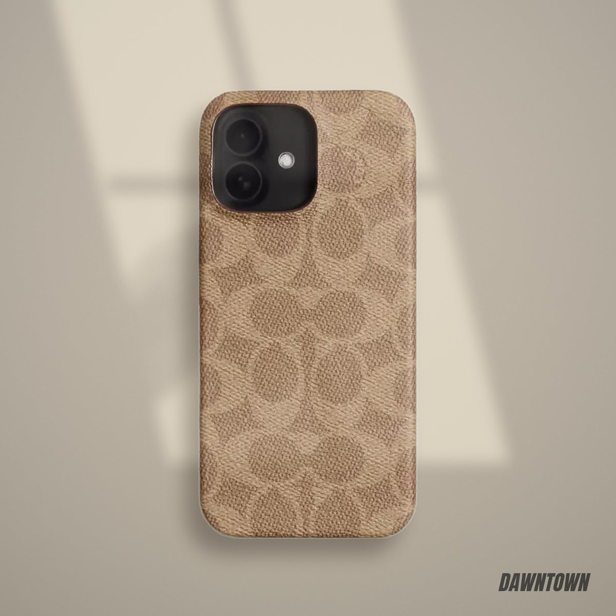 Lifestyle — Coach iPhone 16 Case In Signature Canvas in Tan