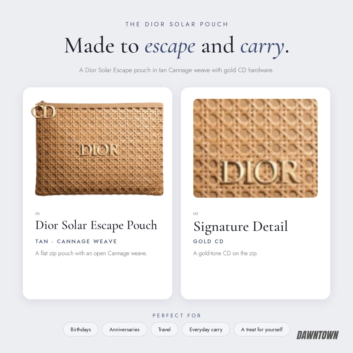 What's inside — Dior Solar Escape Pouch