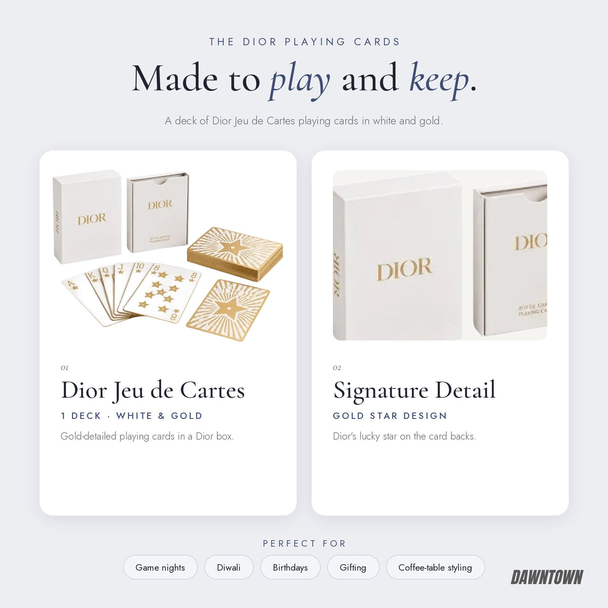 What's inside — Dior Jeu De Cartes Cards (1 Deck)