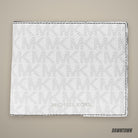 Michael Kors Cooper Logo Billfold Wallet With Coin Pouch Bright Wht