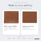 What's inside — Michael Kors Cooper Pebbled Leather Billfold Wallet With Coin Pouch Luggage