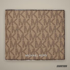 Michael Kors Cooper Logo Billfold Wallet With Passcase Camel