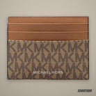 Michael Kors Cooper Signature Logo Card Case Camel