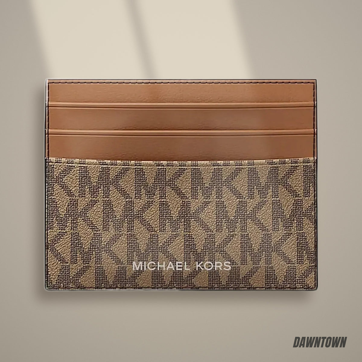 Lifestyle — Michael Kors Cooper Signature Logo Card Case Camel