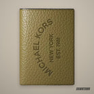 Michael Kors Cooper Pebbled Leather Bi-Fold Card Case Oregano